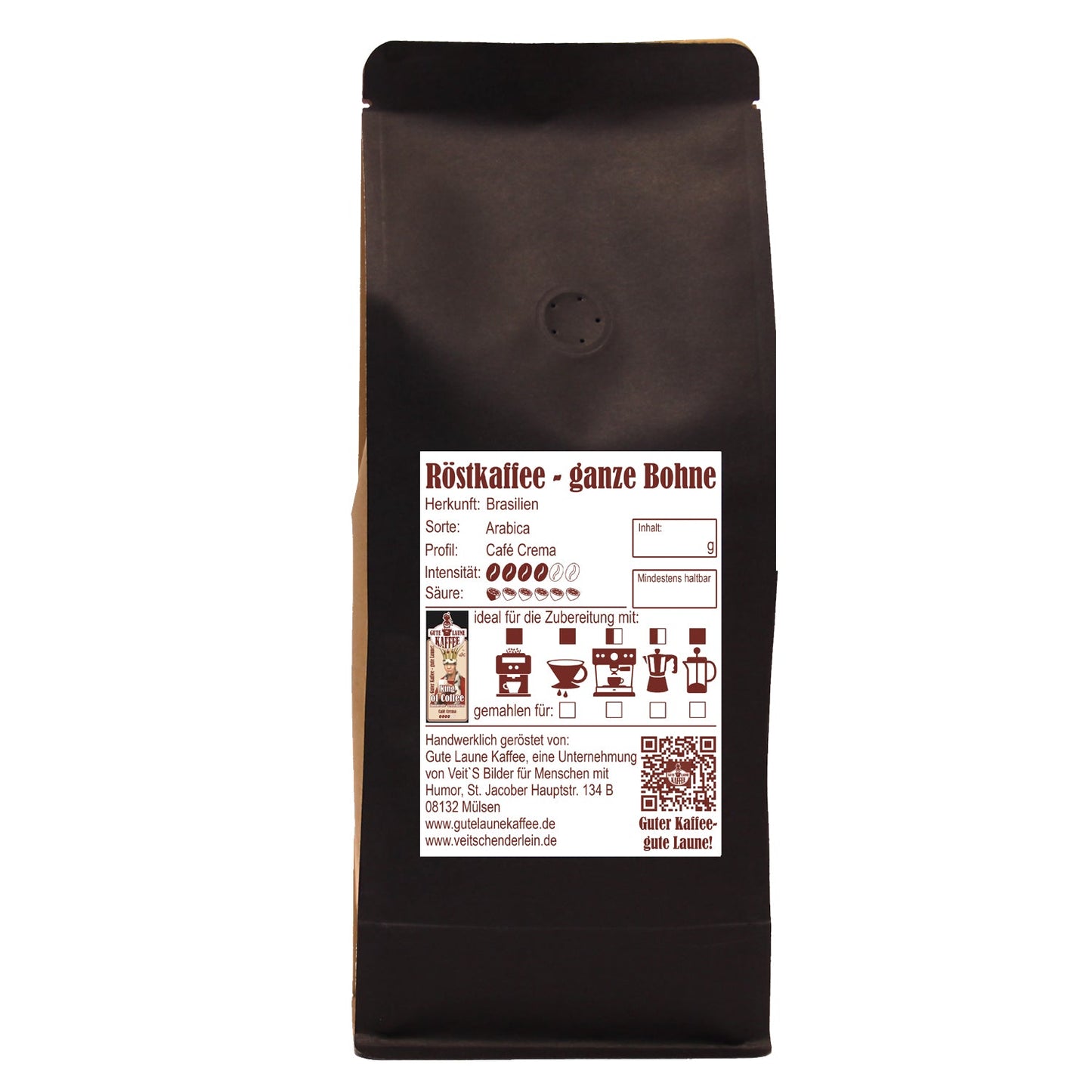 Coffee Queen, Cafe Crema, Filterkaffee, Brasilien