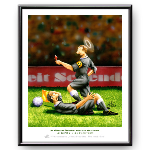 Bild Karikatur Cartoon Fußball Schiedsrichter