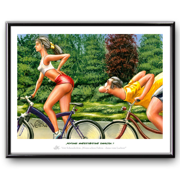 Bild Karikatur Cartoon Fahrrad Bike Ausflug