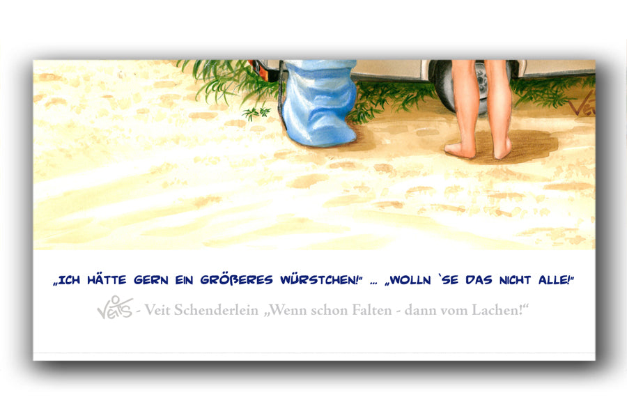 Bild Karikatur Cartoon Urlaub Strand Imbiss
