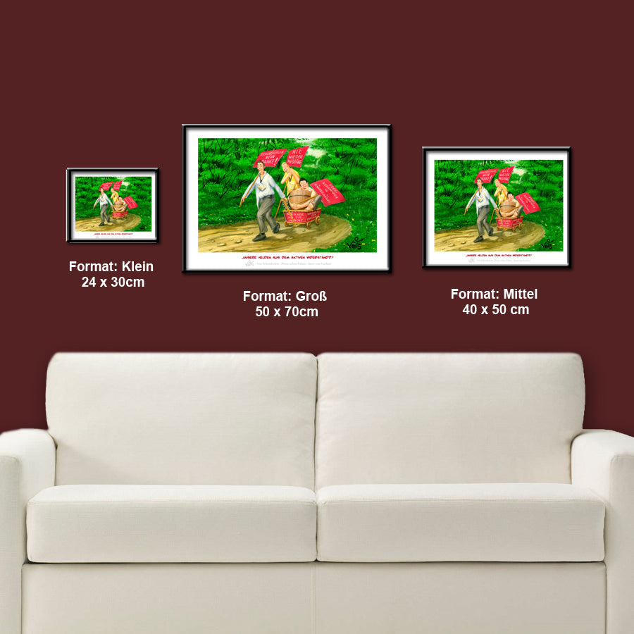 Bild Karikatur Cartoon Männertag Männer Ausflug