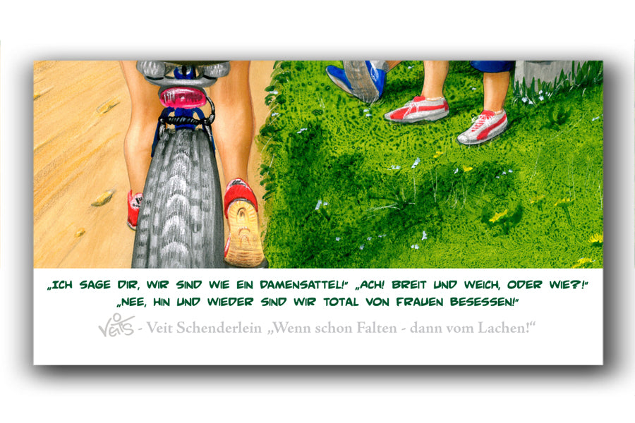 Bild Karikatur Cartoon Radfahrer, Bike, Männer