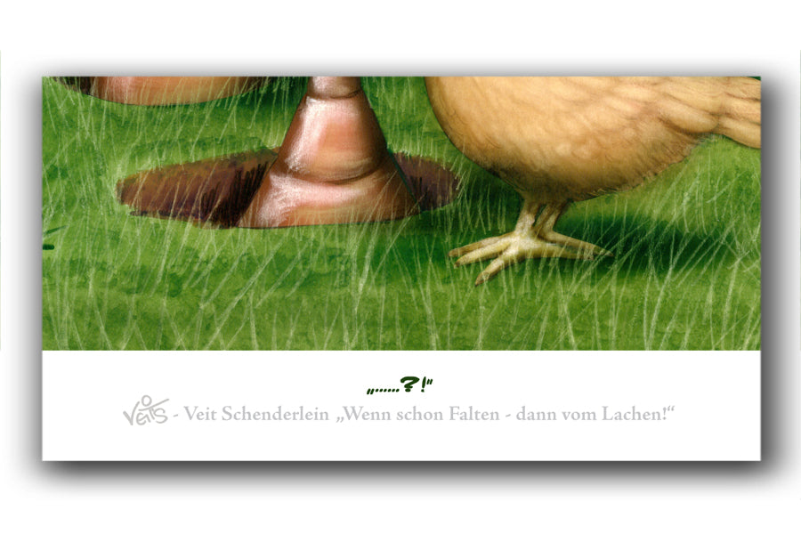 Bild Karikatur Cartoon Huhn Riesenwurm Tiere