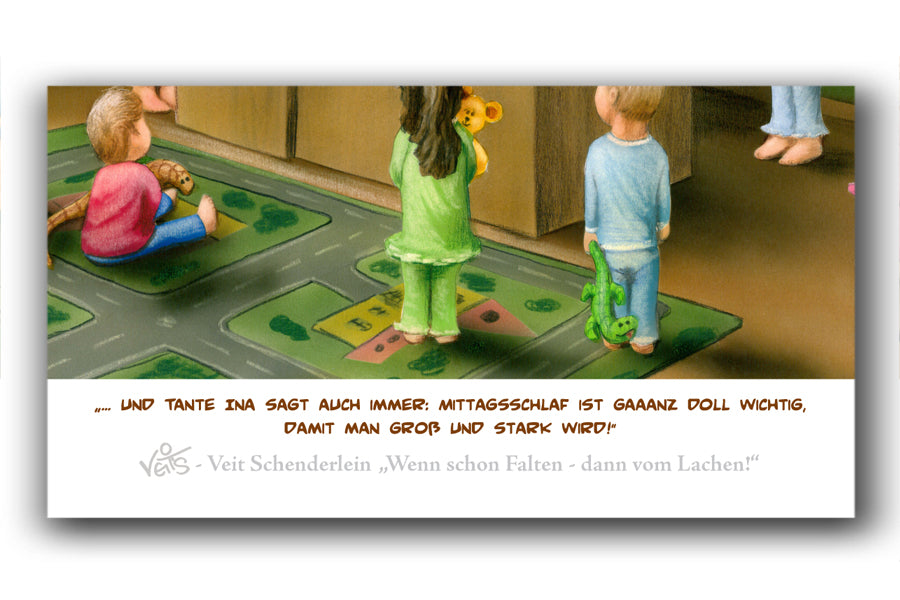 Bild Karikatur Cartoon Kindergarten Erzieherin