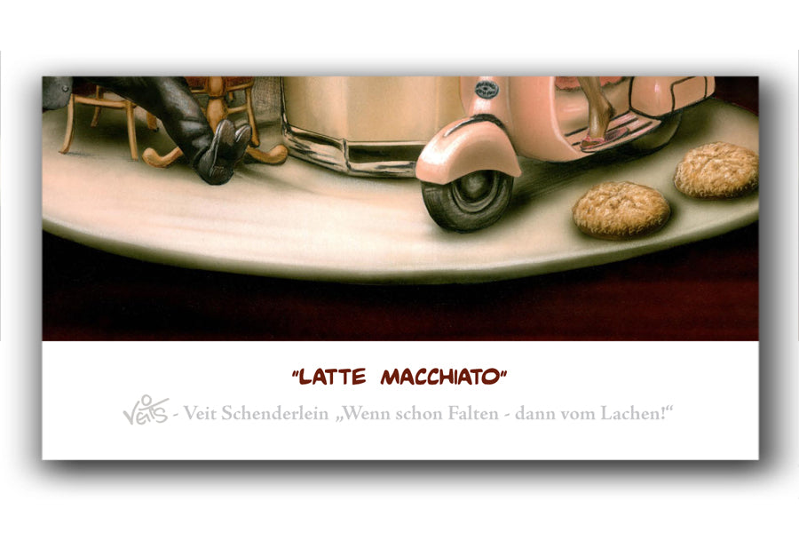 Bild Karikatur Cartoon Küchenbild Küche Café Kaffee