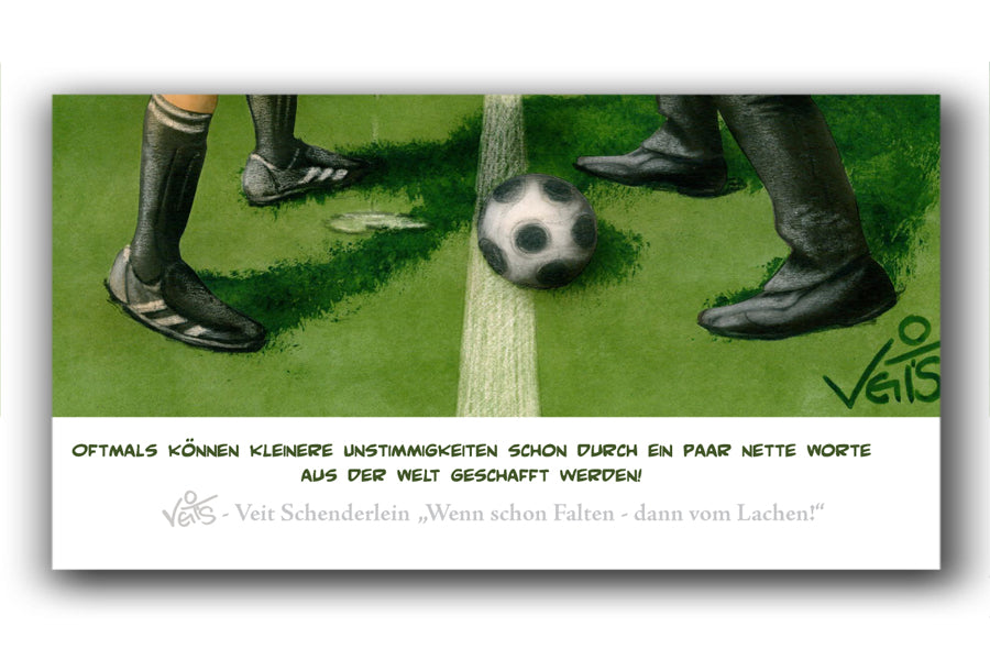 Bild Karikatur Cartoon Fußball Trainer Schiedsrichter