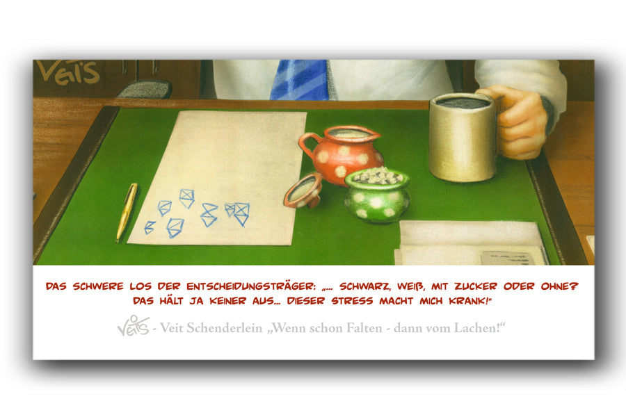 Bild Karikatur Cartoon Chef Büro Arbeit
