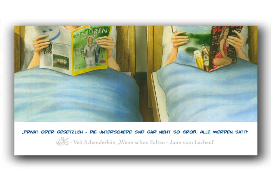 Bild Karikatur Cartoon Krankenpflege Pflege Arzt Patient