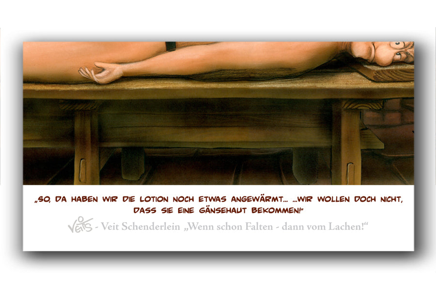 Bild Karikatur Cartoon Physiotherapie Wellness Massage Lotion
