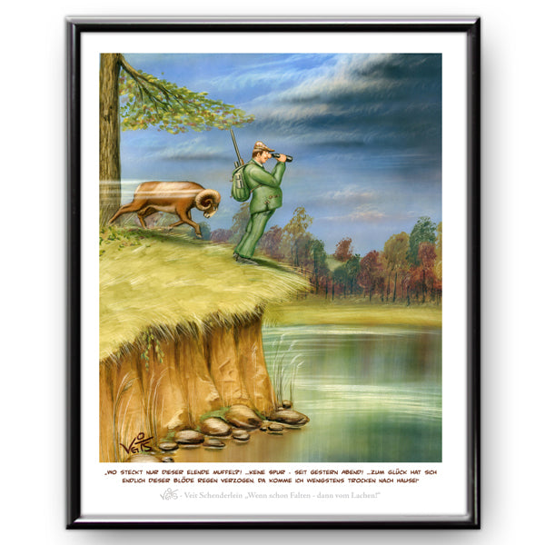 Bild, Karikatur, Cartoon Jäger, Jagd, Muffel, Wild