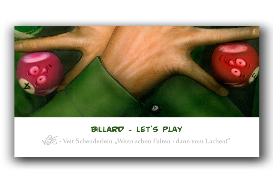 Bild Karikatur Cartoon Billard Billardspieler
