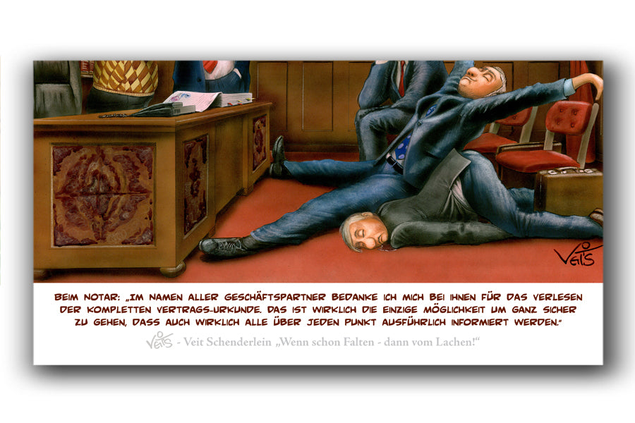 Bild Karikatur Cartoon Notar