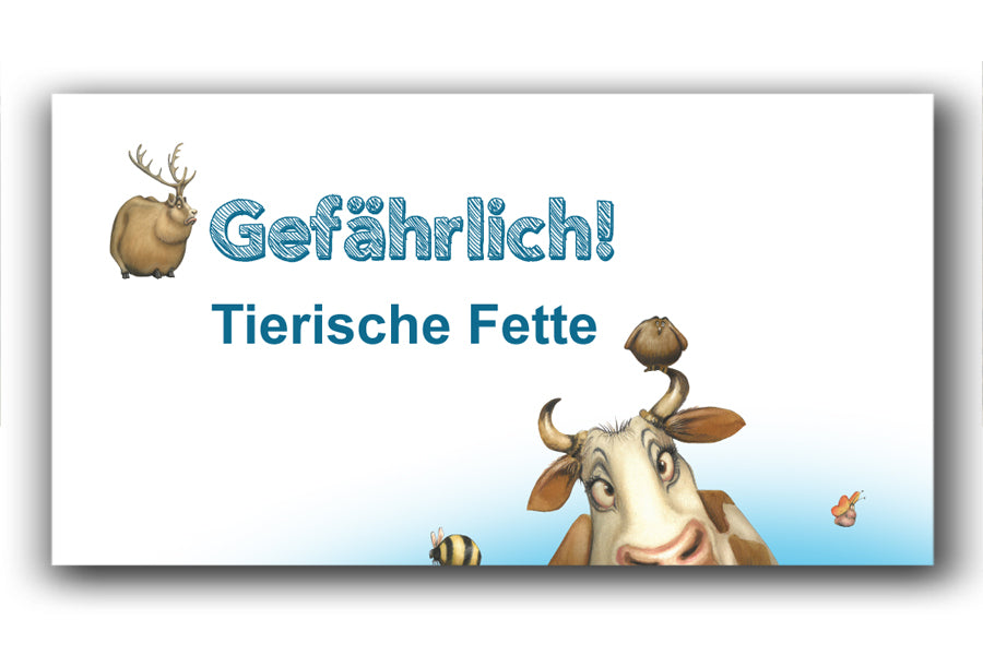 Bild Karikatur Cartoon Ernährung "Tierische Fette"