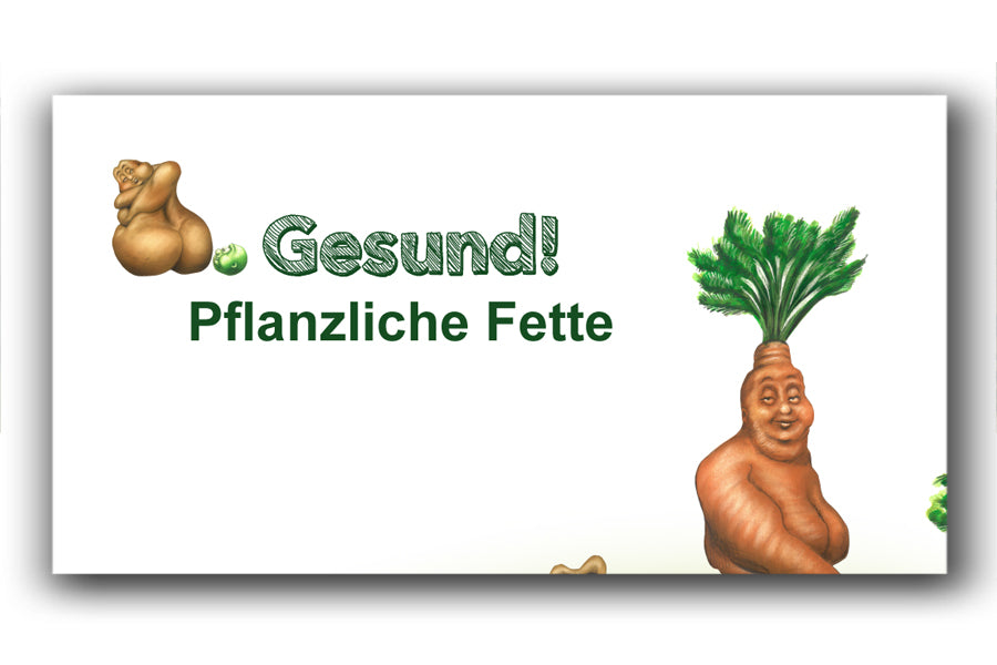 Bild Karikatur Cartoon Ernährung "Pflanzliche Fette"