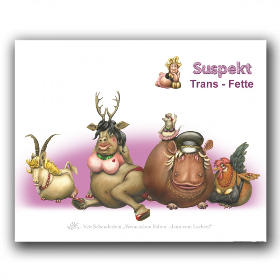 Bild Karikatur Cartoon Ernährung "TransFette"