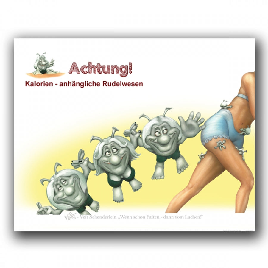 Bild Karikatur Cartoon Kalorien Ernährung