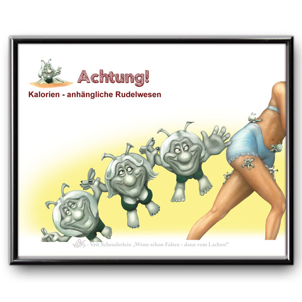 Bild Karikatur Cartoon Kalorien Ernährung