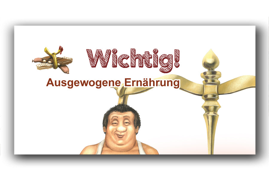 Bild Karikatur Cartoon - Ausgewogene Ernährung