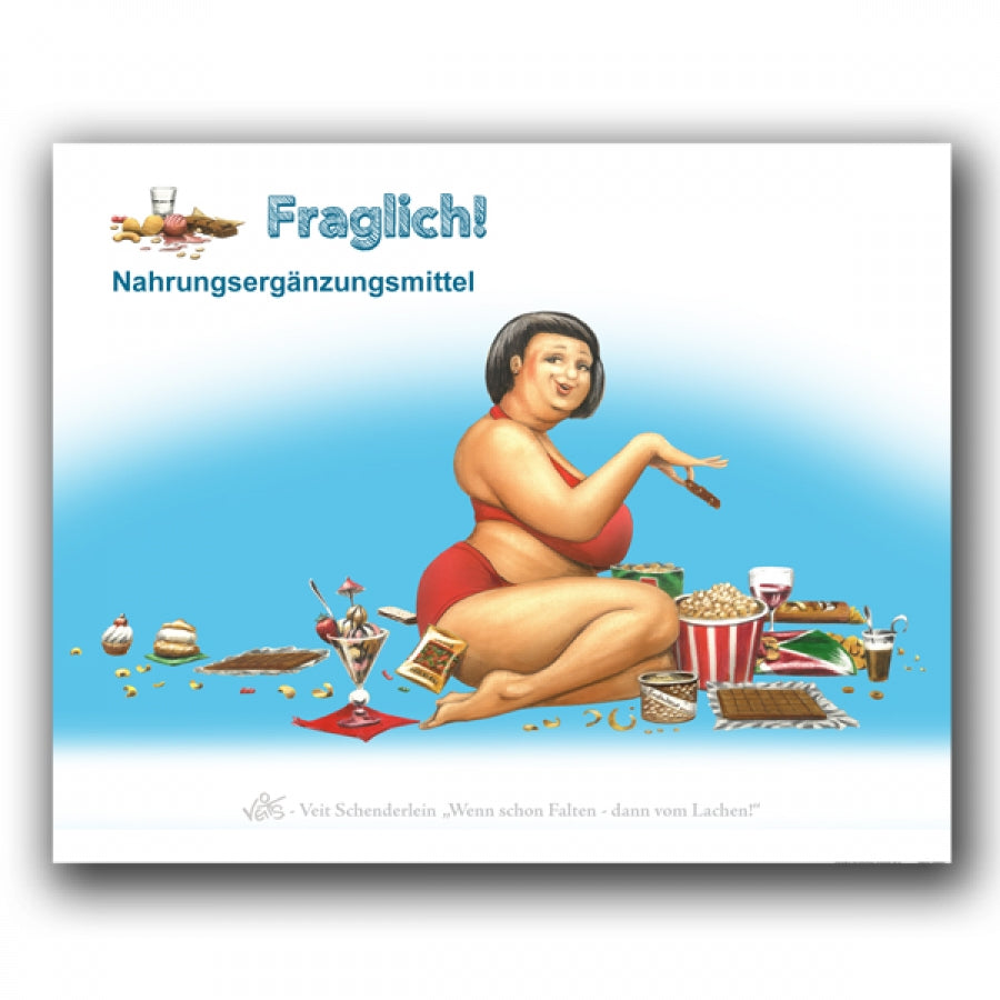 Bild Karikatur Cartoon Ernährung Nahrungsergänzungsmittel