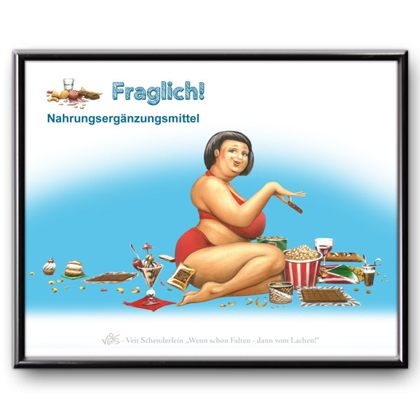 Bild Karikatur Cartoon Ernährung Nahrungsergänzungsmittel