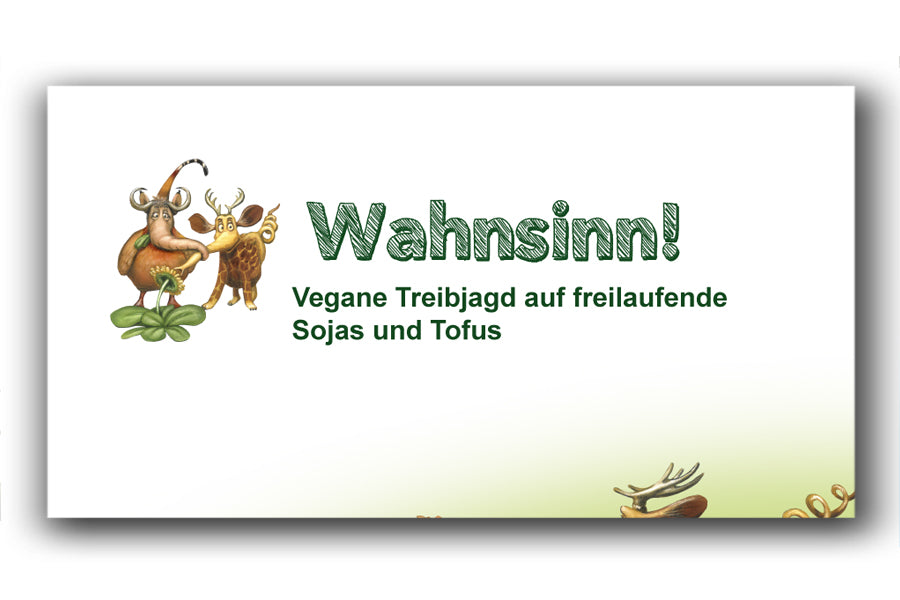 Bild Karikatur Cartoon, vegane Treibjagd