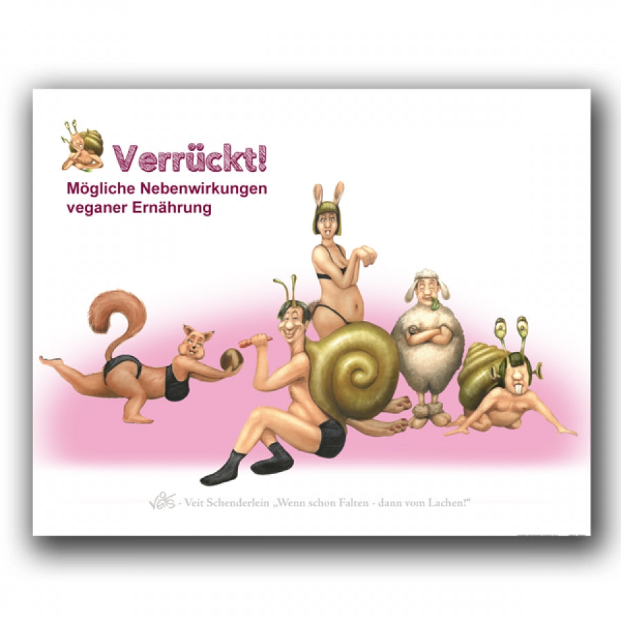 Bild Karikatur Cartoon Vegane Ernährung