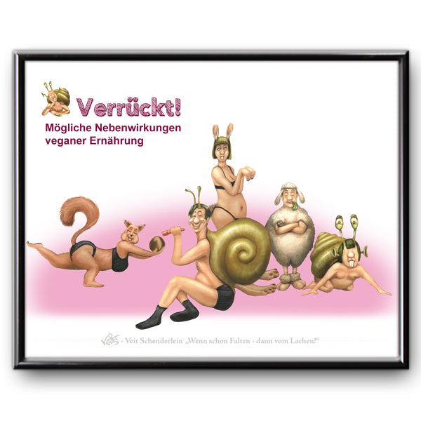 Bild Karikatur Cartoon Vegane Ernährung