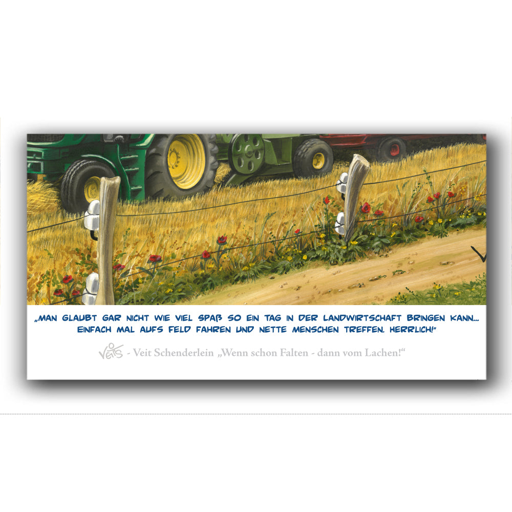 Bild Karikatur Cartoon Landwirt Bauer Landwirtschaft