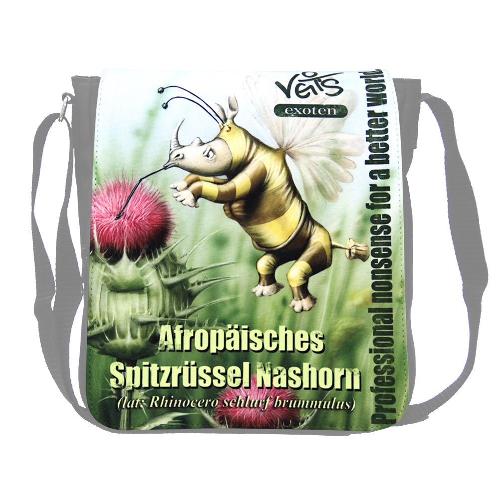 Austauschmotiv Decklasche "Veit`S Afropäisches Spitzrüssel Nashorn" passend zur Veit`S Handtasche Schultertasche Emma