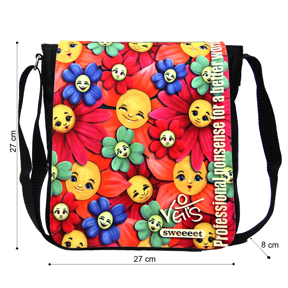 Veit`S Gute Laune Tasche Handtasche Schultertasche Emma mit Blumen-Motiv