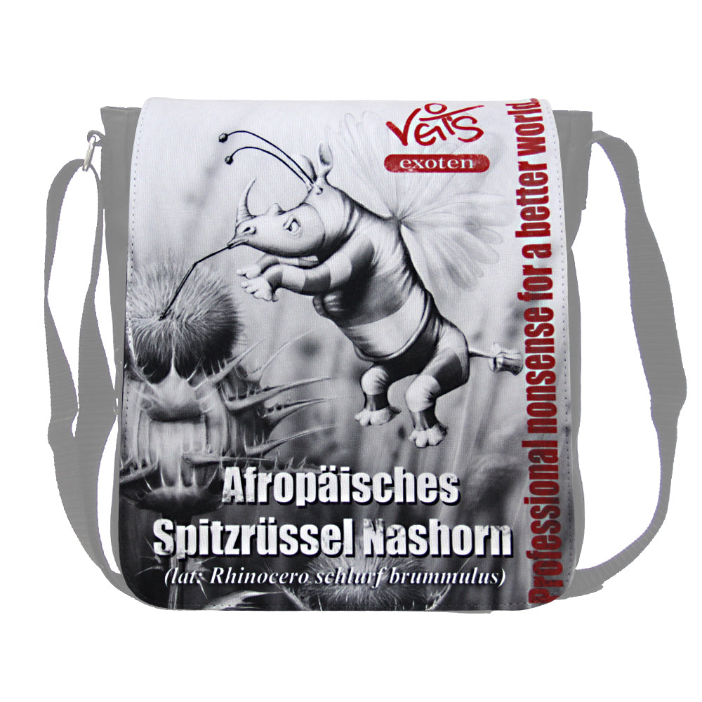 Austauschmotiv Decklasche "Veit`S Afropäisches Spitzrüssel Nashorn Noir" passend zur Veit`S Handtasche Schultertasche Emma