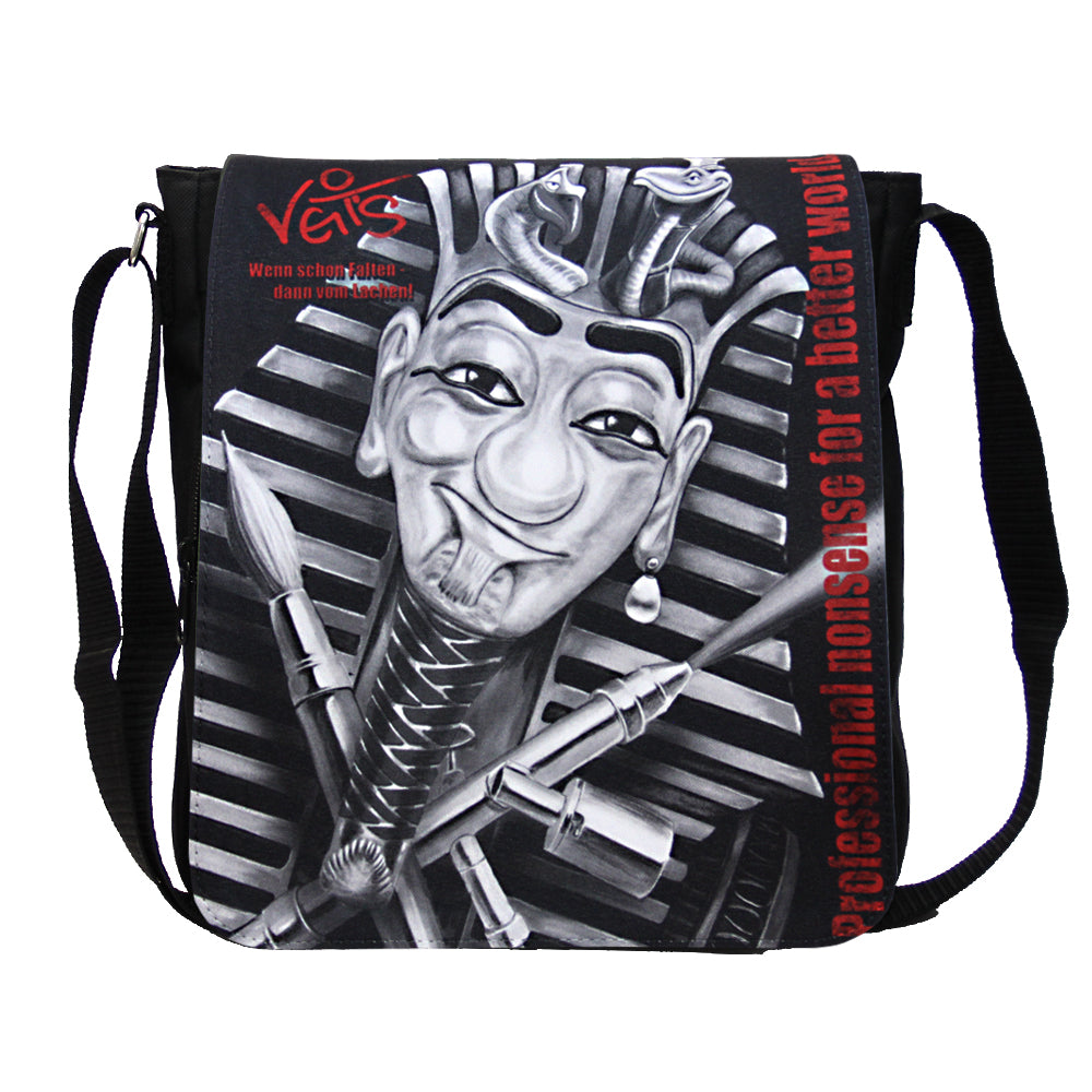 Veit`S Gute Laune Tasche Handtasche Schultertasche Emma Noir mit -Motiv "Tutveitamun"