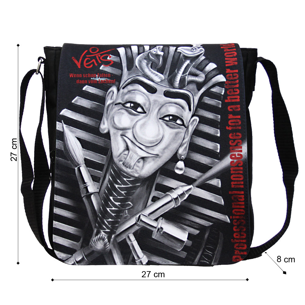 Veit`S Gute Laune Tasche Handtasche Schultertasche Emma Noir mit -Motiv "Tutveitamun"