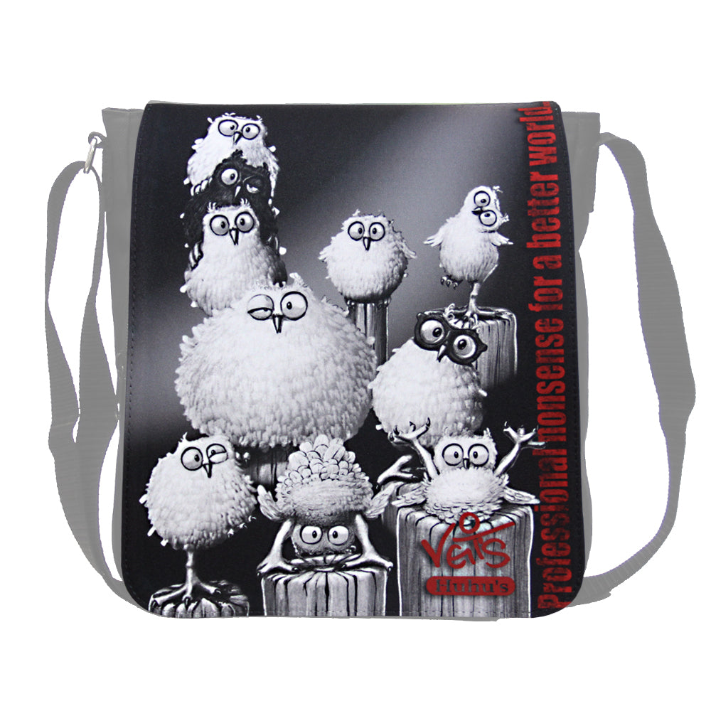 Austauschmotiv Decklasche "Veit`S Huhu`s Noir" passend zur Veit`S Handtasche Schultertasche Emma