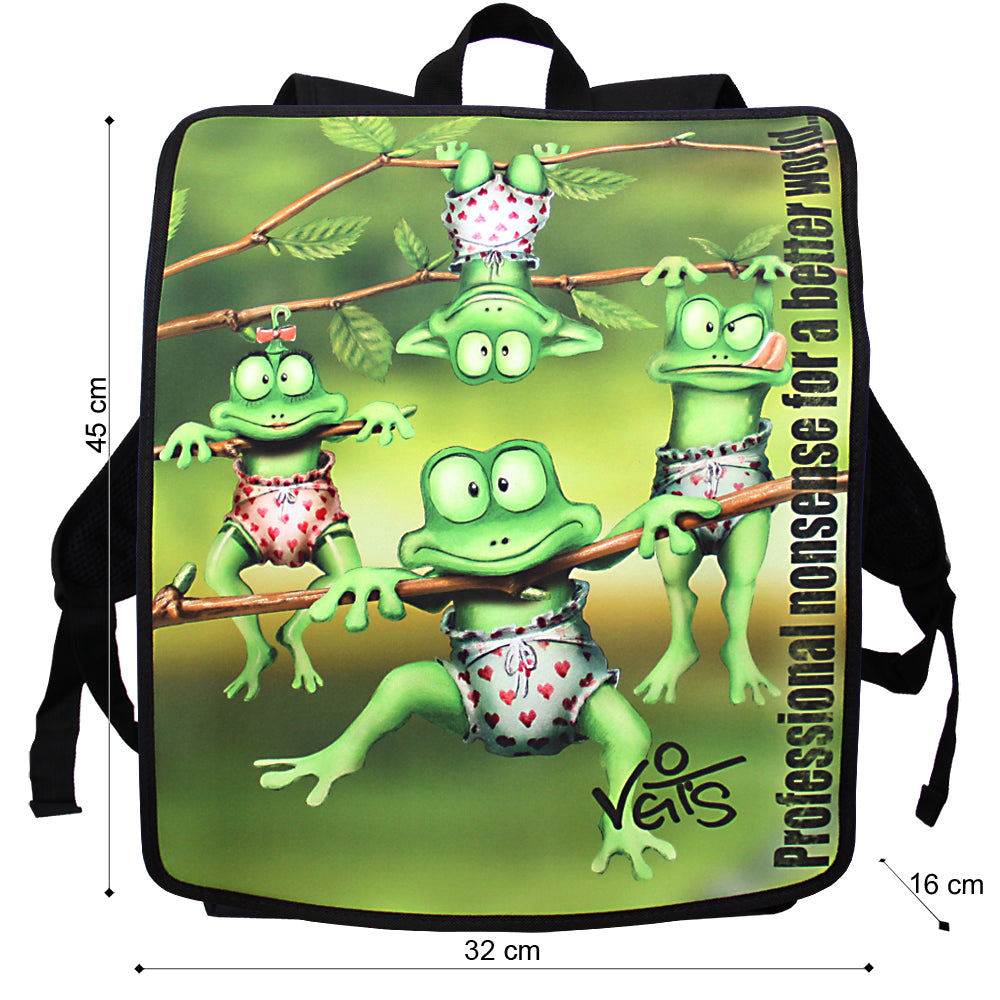Veit'S Gute Laune Rucksack mit Motiv "Veit`S Kleine Frösche"