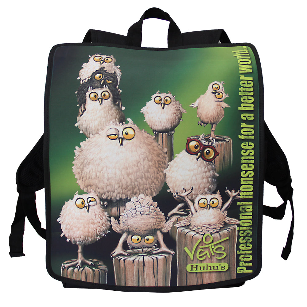Veit'S Gute Laune Rucksack mit Eulen-Motiv "Veit`S Huhu`s"