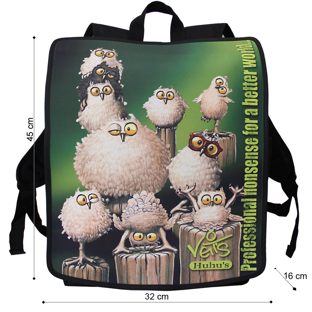 Veit'S Gute Laune Rucksack mit Eulen-Motiv "Veit`S Huhu`s"