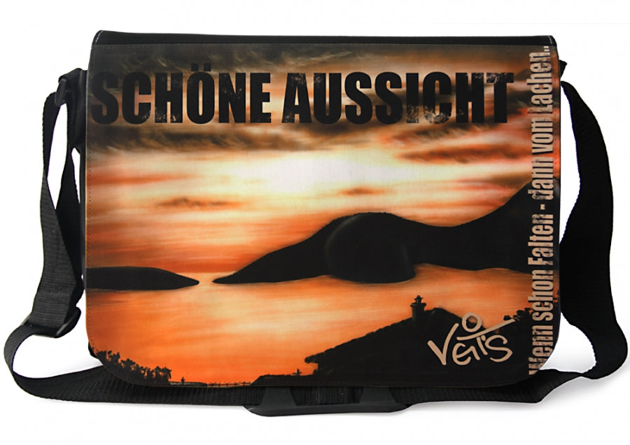 Tasche, Schultertasche, Laptoptasche, Erotische Landschaft "Schöne Aussicht", Veit`S Gute Laune Taschen
