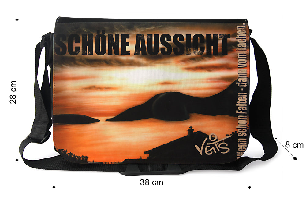 Tasche, Schultertasche, Laptoptasche, Erotische Landschaft "Schöne Aussicht", Veit`S Gute Laune Taschen