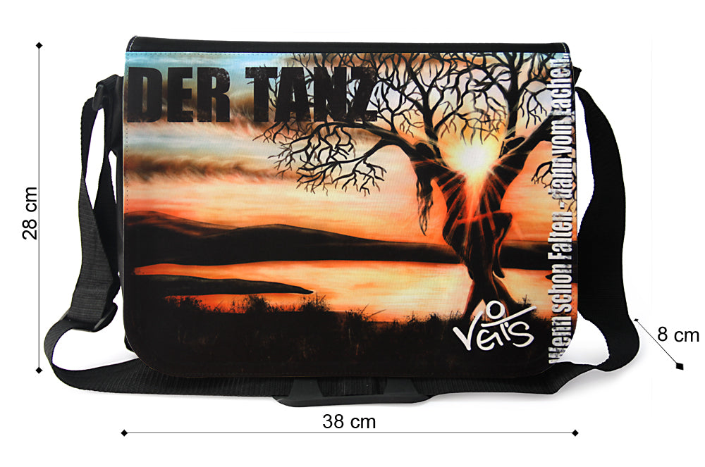 Tasche, Schultertasche, Laptoptasche, Erotische Landschaft "Der Tanz", Veit`S Gute Laune Taschen