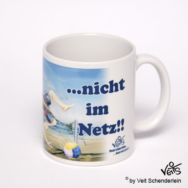 Tassen, Kaffeebecher, Kaffeetassen, Veit`S Gute Laune Tassen, Volleyball Netz
