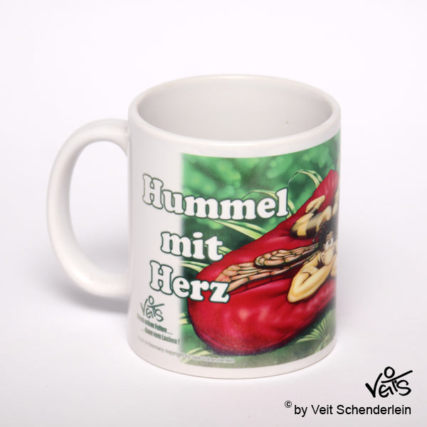 Tassen, Kaffeebecher, Veit`S Gute Laune Tasse "Hummel mit Herz"