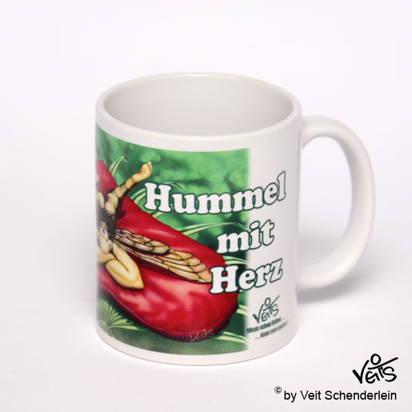 Tassen, Kaffeebecher, Veit`S Gute Laune Tasse "Hummel mit Herz"