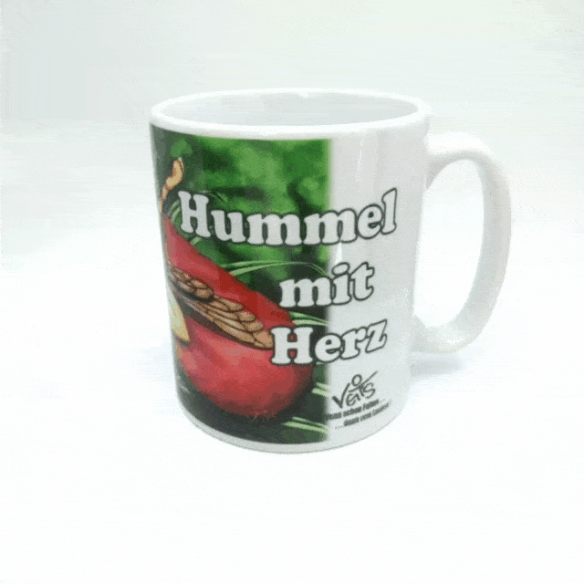 Tassen, Kaffeebecher, Veit`S Gute Laune Tasse "Hummel mit Herz"