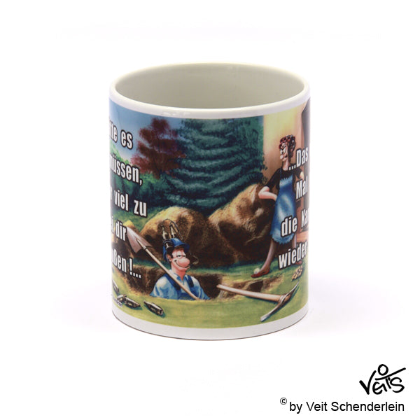 Tassen, Kaffeebecher, Kaffeetassen, Veit`S Gute Laune Tassen, Gartenarbeit, Kartoffeln legen