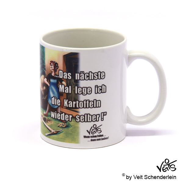 Tassen, Kaffeebecher, Kaffeetassen, Veit`S Gute Laune Tassen, Gartenarbeit, Kartoffeln legen