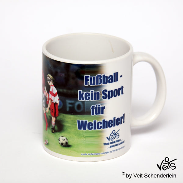 Tassen, Kaffeebecher, Kaffeetassen, Veit`S Gute Laune Tassen, Fußball Weicheier