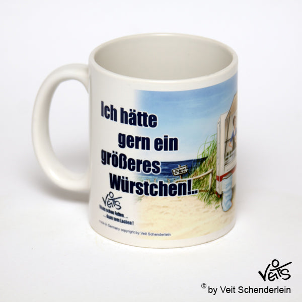 Tassen, Kaffeebecher, Kaffeetassen, Veit`S Gute Laune Tassen, FKK, Urlaub