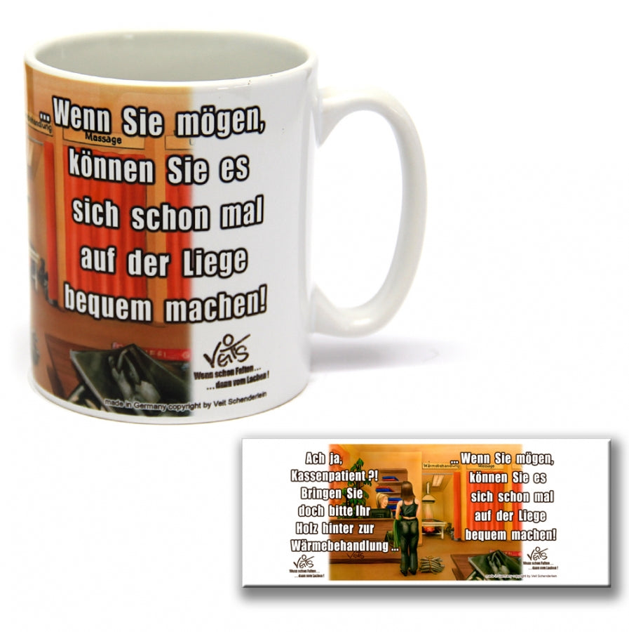 Tassen, Kaffeebecher, Kaffeetassen, Veit`S Gute Laune Tassen, Physiotherapie, Wärmetherapie