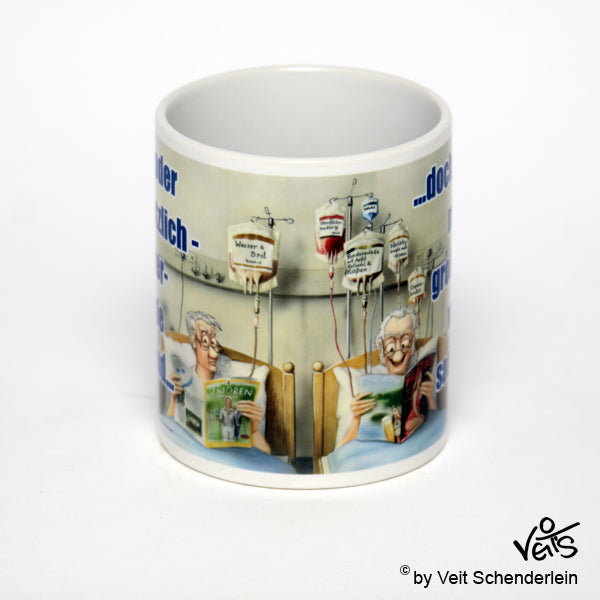 Tassen, Kaffeebecher, Kaffeetassen, Veit`S Gute Laune Tassen, Krankenpflege, Künstliche Ernährung